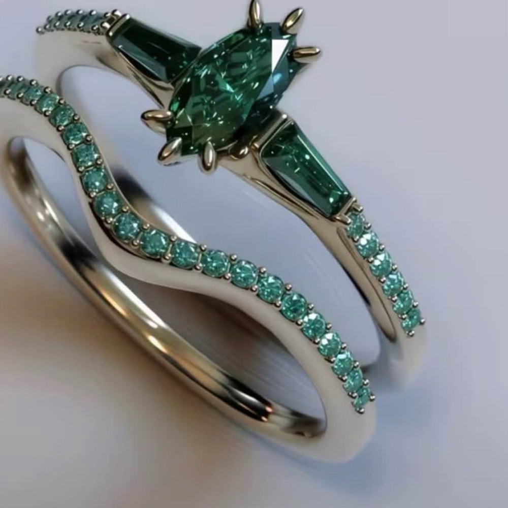 925 Sterling Silver Ring Set – 2 Pieces